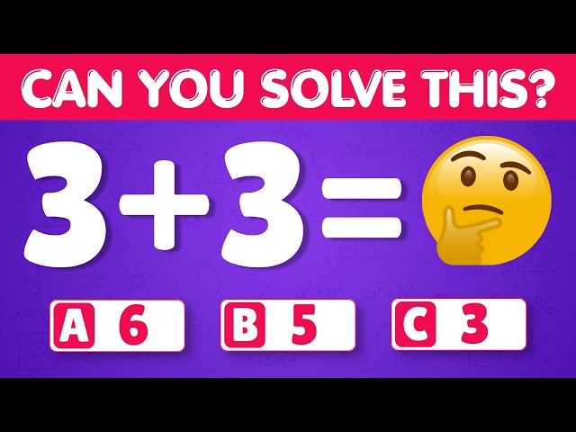Solve These Addition Problems Before Time Runs Out ⏰| Kids Math Challenge