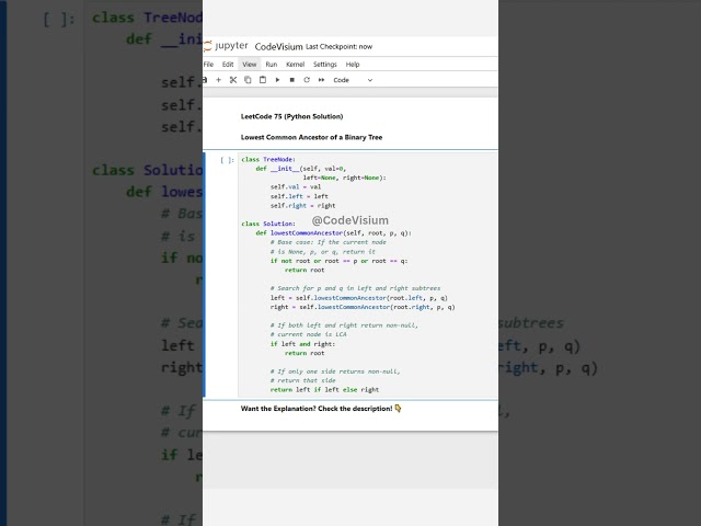 🔍 Find the Lowest Common Ancestor (LCA) in a Binary Tree using DFS! 🌲💡 #Python #DSA #Recursion