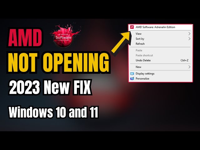 How to Fix AMD Radeon Software Not Opening on Windows 10 & 11 (2023)