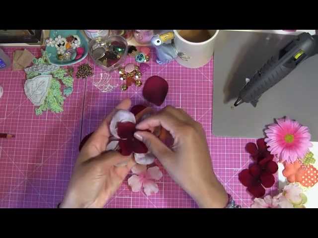 How to Make Prima Flowers - DIY Floral Scrapbook Embellishments