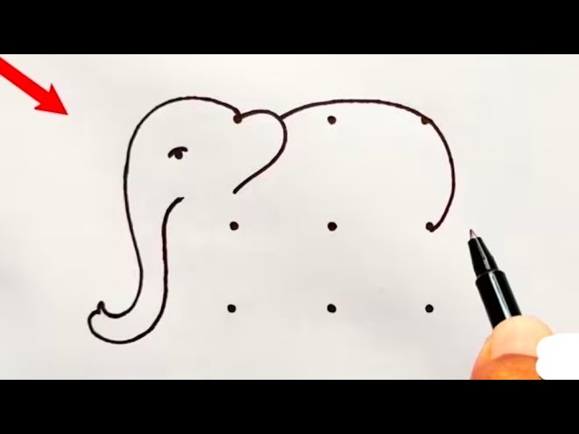 Elephant Drawing Step by Step Easy|Elephant Drawingnursery class|how to draw Elephant|Number Drawing