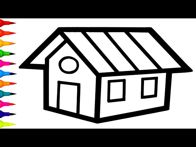 How to Draw a 3D House | 3D House Drawing Step-by-Step Tutorial