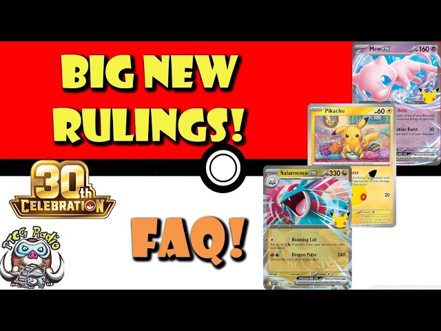 Important New Rulings You NEED to Know! 30th Celebration Official FAQ! (Pokemon TCG News)