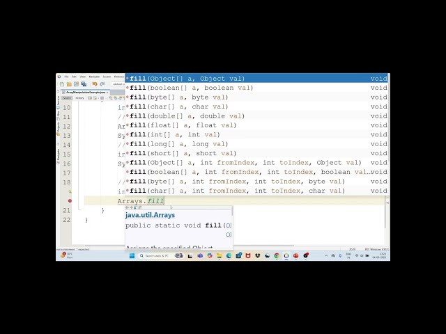 Array Manipulation Program in Java | Java Array Manipulation Program  #arraysinjava #javaarrays