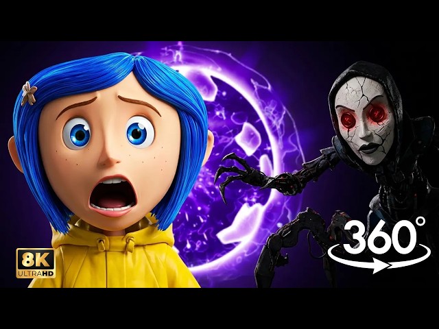360° CORALINE | Beldam Kidnapped Coraline #2 | Scary VR 360° 8K Animation!