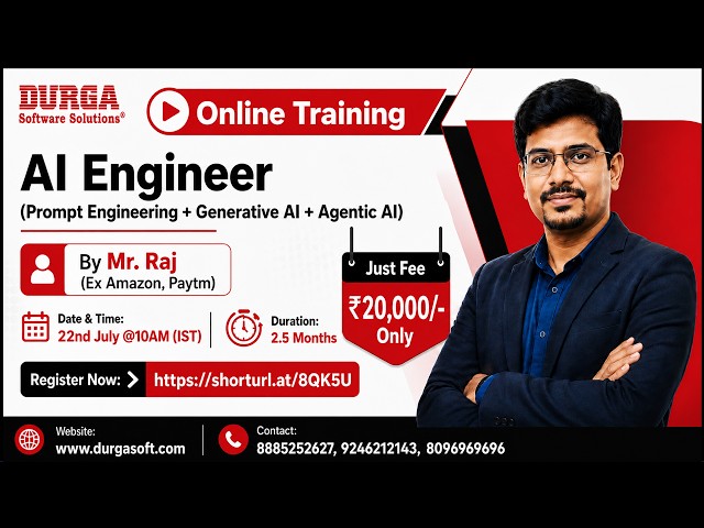 AI Engineer (Prompt Engineering + Generative AI + Agentic AI) Online Training @ DURGASOFT