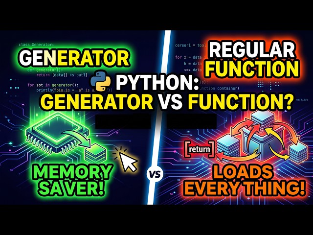 InterviewQuestion100 | Python | What is a generator and how is it different from a regular function?