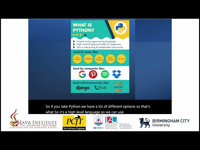 PYTHON Part 01 | Virtusa and Java Institute | Industrial Training 2022
