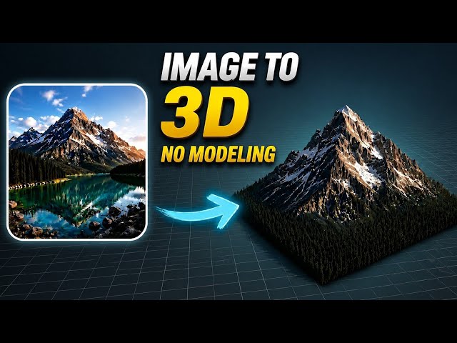 FREE! Convert Any Image to 3D Mesh with AI | 3ds Max Tutorial