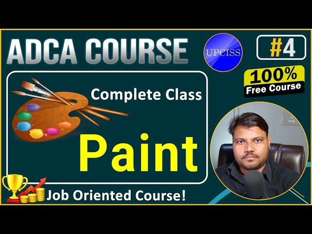 Introduction to MS Paint | All Menu and Options | ADCA Full Course in Hindi | UPCISS