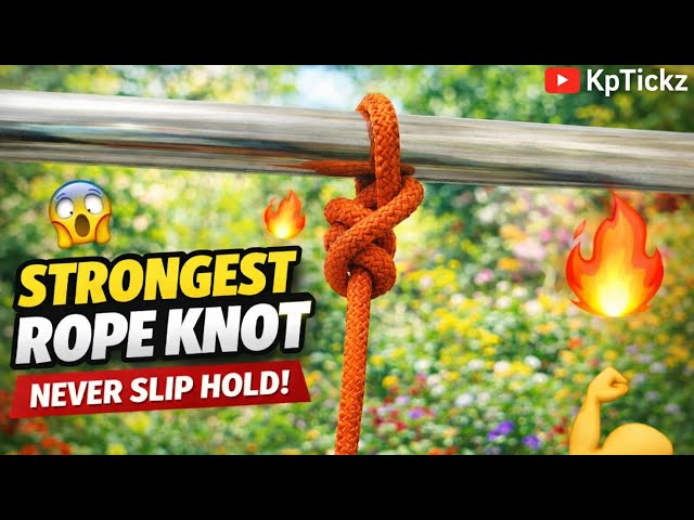 2 Super Strong Rope Knots That Never Slip! | Step-by-Step Tutorial  @KpTickz 