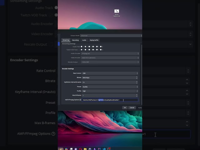 AMD Best OBS settings!!