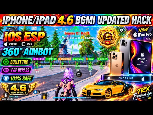 bgmi ios hack 4.6 free | how to hack bgmi ios 4.6 |skin hack bgmi ios |iPad And IPhone ios hack free