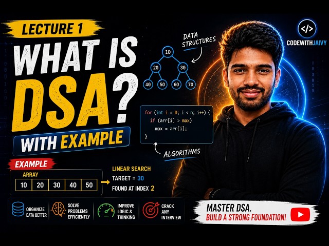 DSA with Java | Lecture 1: What is DSA? | Data Structure & Algorithm