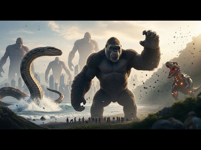 king kong vs giant python monster vs titans the heroic guardian