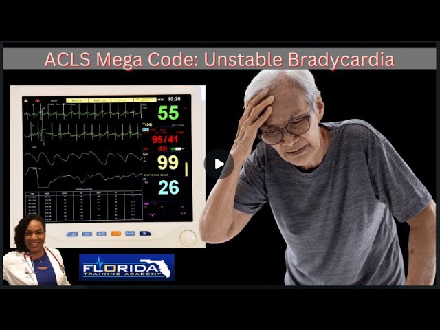 ACLS Mega Code Review - Unstable Bradycardia and Transcutaneous Pacing   #AHA #ACLS