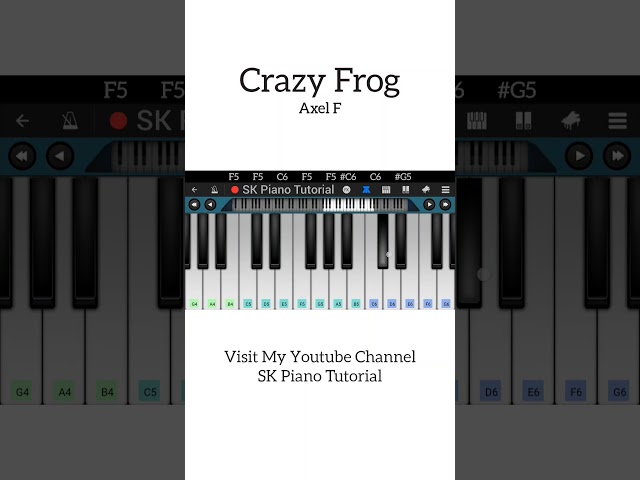 Crazy Frog Piano Tutorial | Axel F