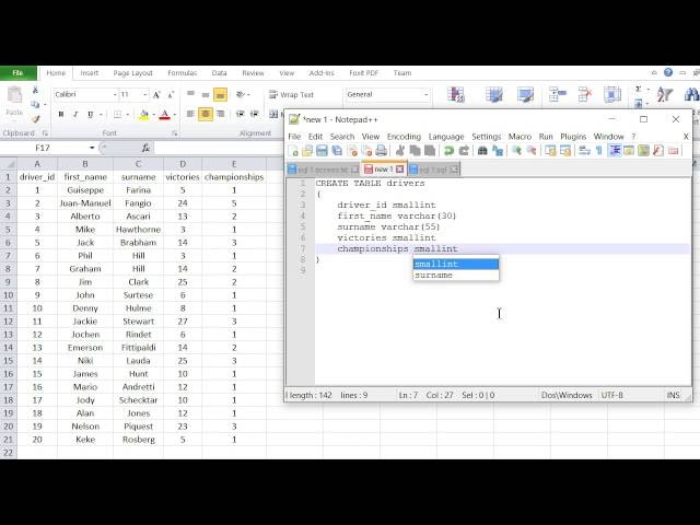SQL Tutorial 1: Create Database & Table, Data Input with Insert, First Query