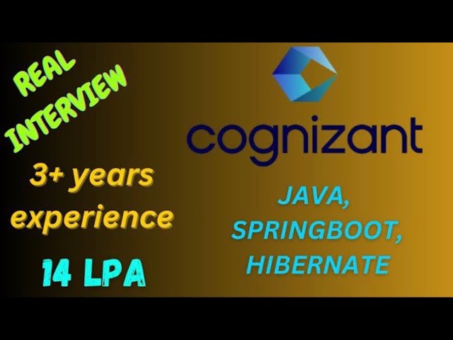🔥Cognizant Java Developer Interview | 3-7 Years Experience | Spring Boot | Microservices | SQL