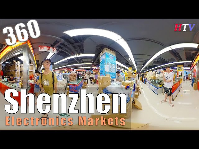 360VR Shenzhen,China-Electronics Markets Walk 2019