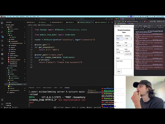 Live Programming React Frontend + Python Backend | 07-07-2026