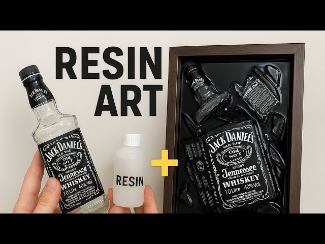 DIY Resin Art with Broken Bottle | Stunning Wall Decor Tutorial