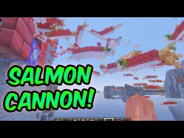 Shooting HUNDREDS Of Minecraft Mobs Out of Crazy Command Block Cannon