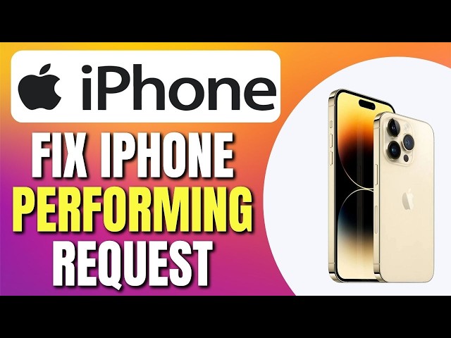 How To Fix iPhone Performing Request Unknown Error | Fix Software Problem Error | Easy Tutorial