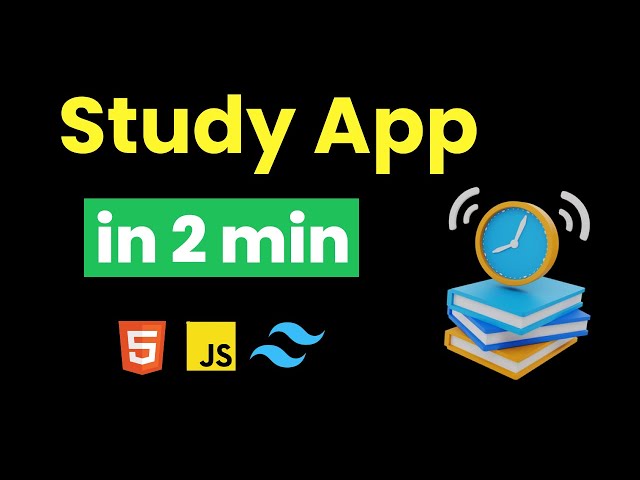 I CREATE STUDY APP IN 2 MIN USING HTML & TAILWIND CSS AND JAVASCRIPT