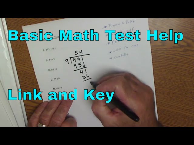 How to Succeed on Basic Math Test, with Link and Key