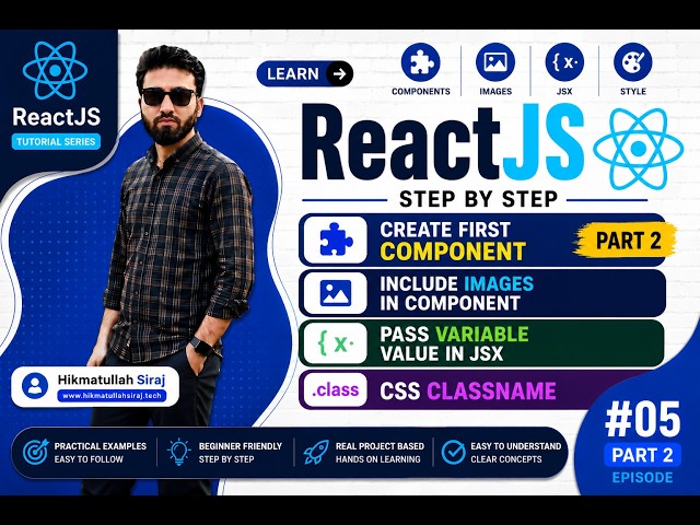 ReactJS #005 – Create First Component & JSX Practical Tutorial in Pashto
