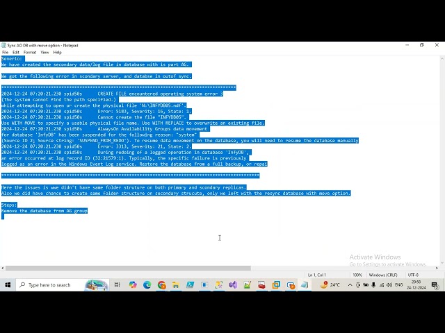 SQL Server Always On Errors FIXED | Real-Time Troubleshooting Guide | SQL DBA Class 34
