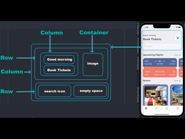 How to Define Flutter Row and Column widgets with UX layout