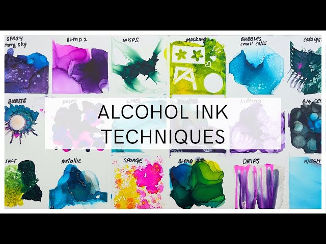 Master Alcohol Ink Art: 18 Painting Techniques & Effects You Need to Try!
