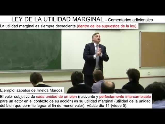 Día 11 (vídeo 6) - La Ley de la Utilidad Marginal (3) es universal - La UM es decreciente