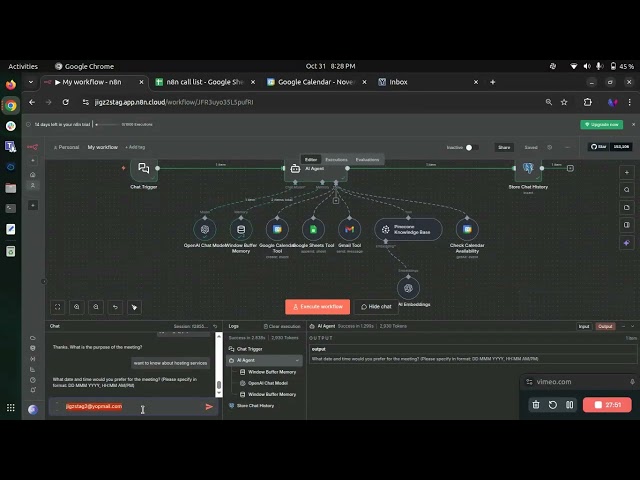 Build an AI Chatbot with n8n, Gmail & OpenAI | Step-by-Step Automation Tutorial 😲😲😊
