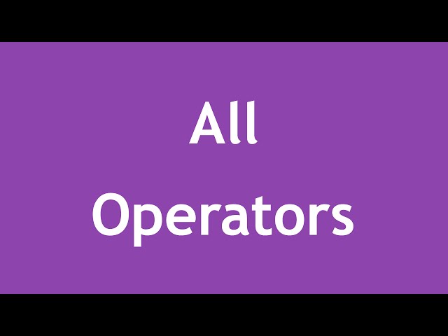 [ Learn PHP 5 In Arabic ] #19 - All Operators