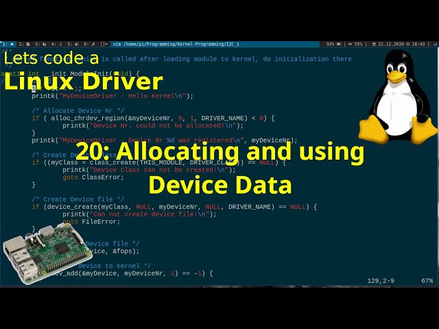 Let's code a Linux Driver - 20 Allocate and use Device Data