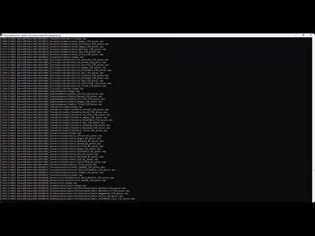 AMASS Dataset Scan | Human Motion Data Preparation