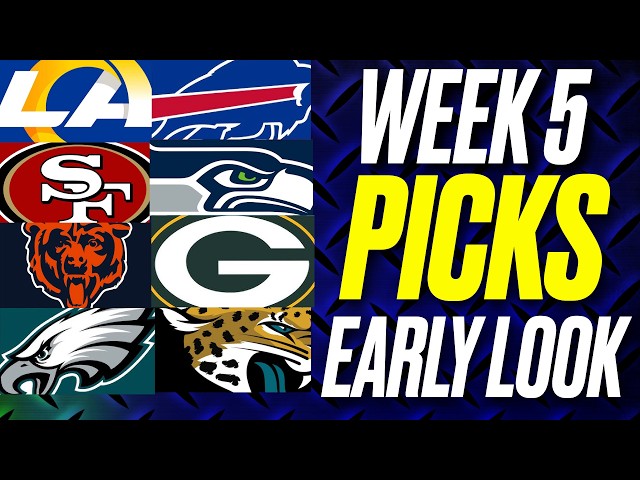 NFL WEEK 5 Predictions For Every Game | Early Look Picks