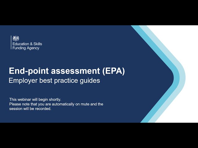 End Point Assessment Best Practice guide for employers webinar
