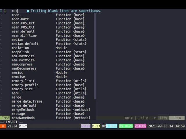 Analyzing data in the terminal with vim and byobu. Works for R, python, Stata, julia, and others.