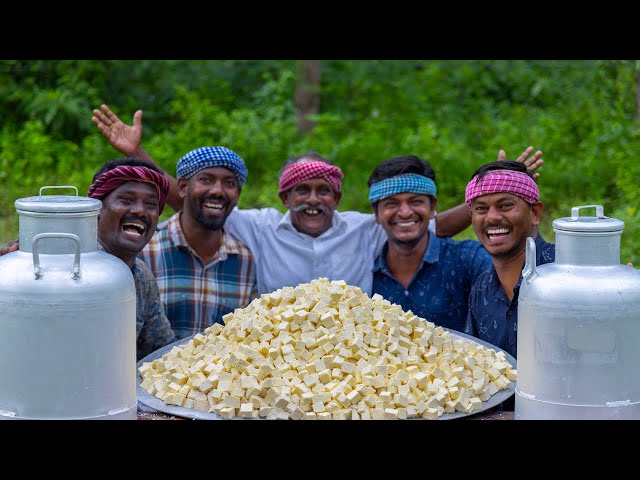 MAKING PANEER | Homemade Paneer making in Village | Traditional Paneer Butter Masala Gravy Recipe