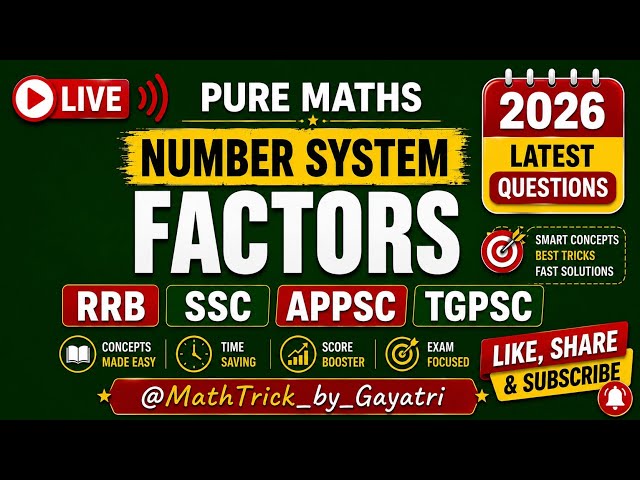 Quickmaths|puremaths|Factors|SSCGD2026 |Tricks Maths Questions| @MathTrick_by_Gayatri