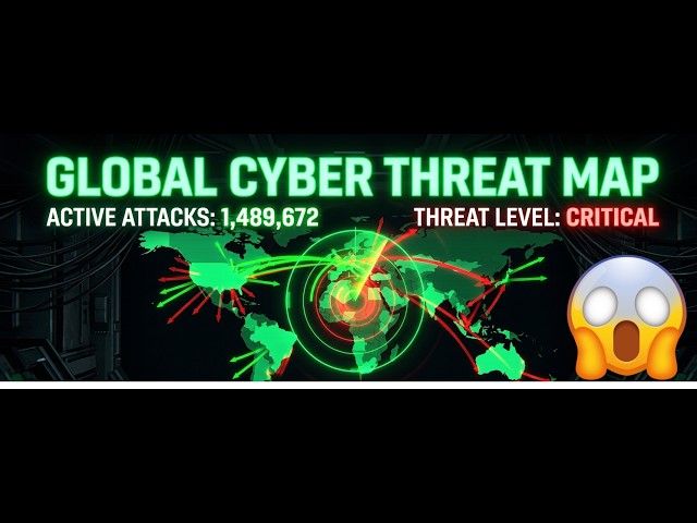 LIVE 24/7 Global Cyber Attack Map | Real-Time Hacker & Threat Intelligence Tracker