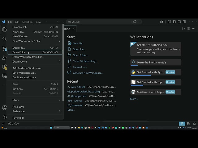 01 - VSCode installieren und für Java einrichten