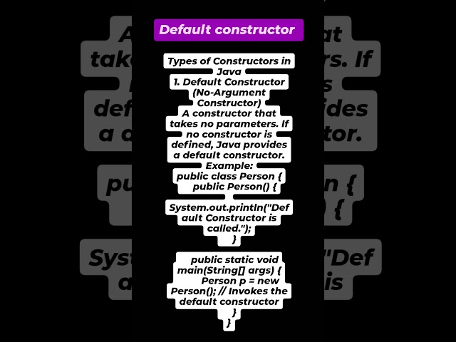 "Understanding Default Constructors in Java: The Foundation of Object Creation!"