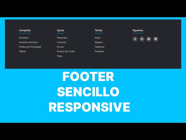 How to make a simple footer in HTML and CSS 🚀