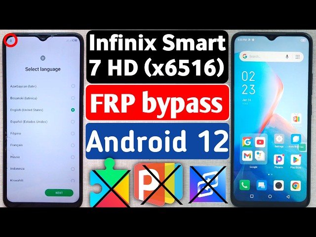 Infinix Smart 7 HD (x6516) FRP bypass Android 12, fix all error ✅ 100% working #2026