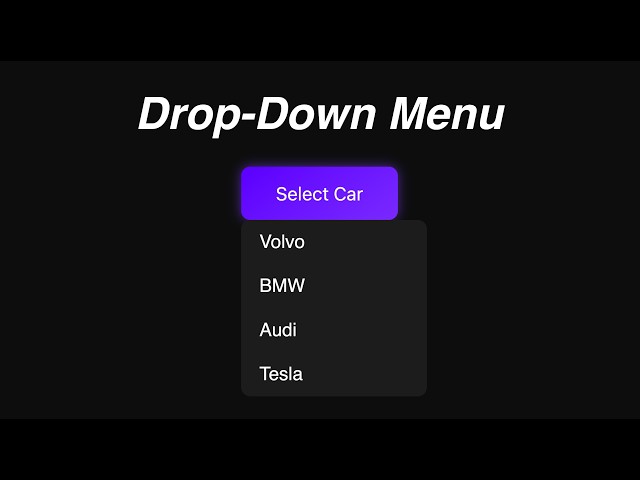 ArcaneDev - Drop-down menu design